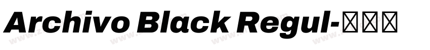 Archivo Black Regul字体转换